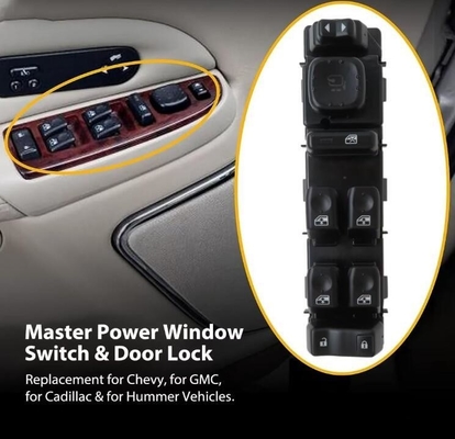 15883320 フロントドライバー 左側電源窓 スイッチ 黒 2007 シエラ 1500 クラシック HM